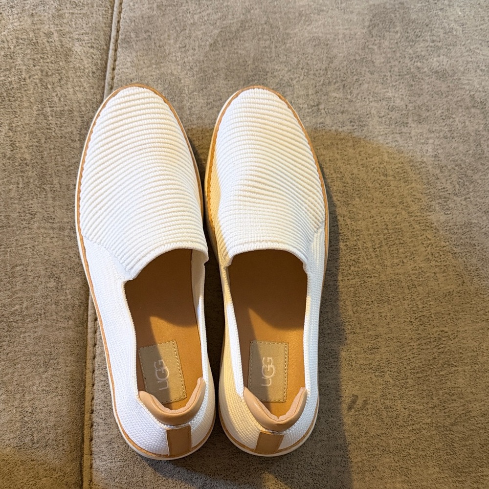 UGG Women's White Slip-On Flats